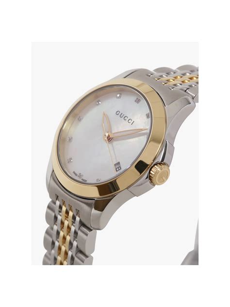 ladies gucci watch mother of pearl